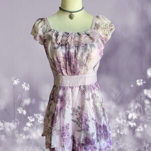 Magical lavender floral fairy dress